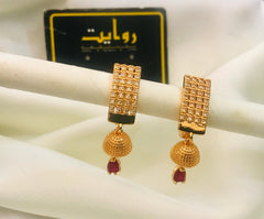 Zircon Earring-108 (Maroon)