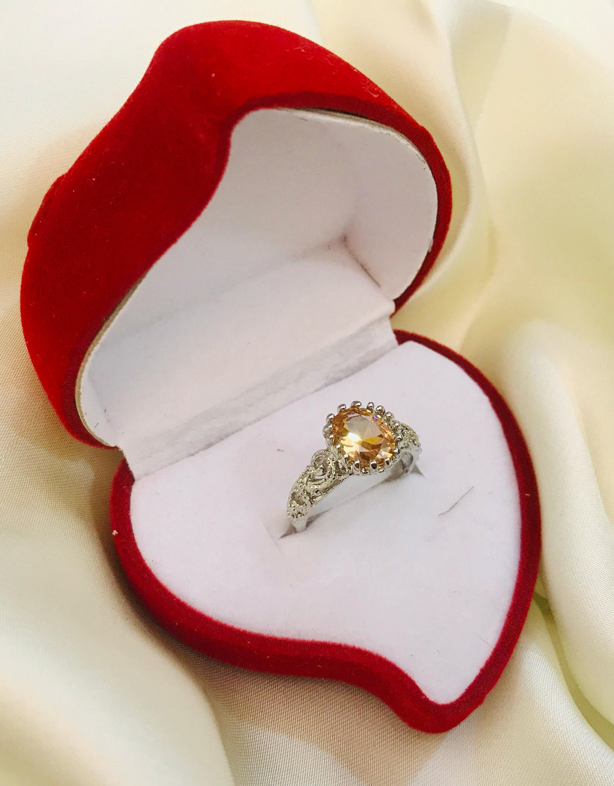 Zircon Ring-44 (Golden)