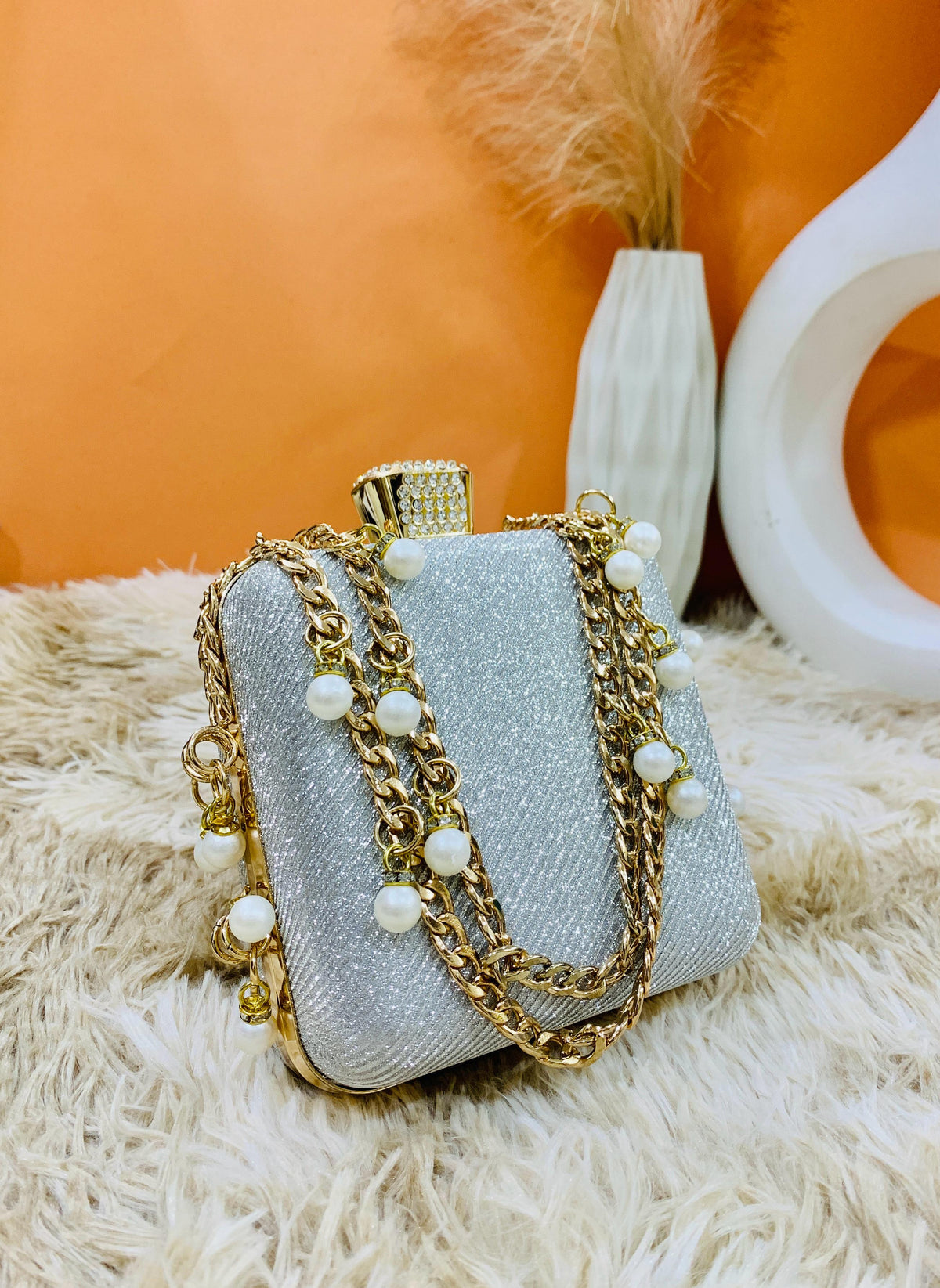 Fancy Clutch-10025 (Silver)