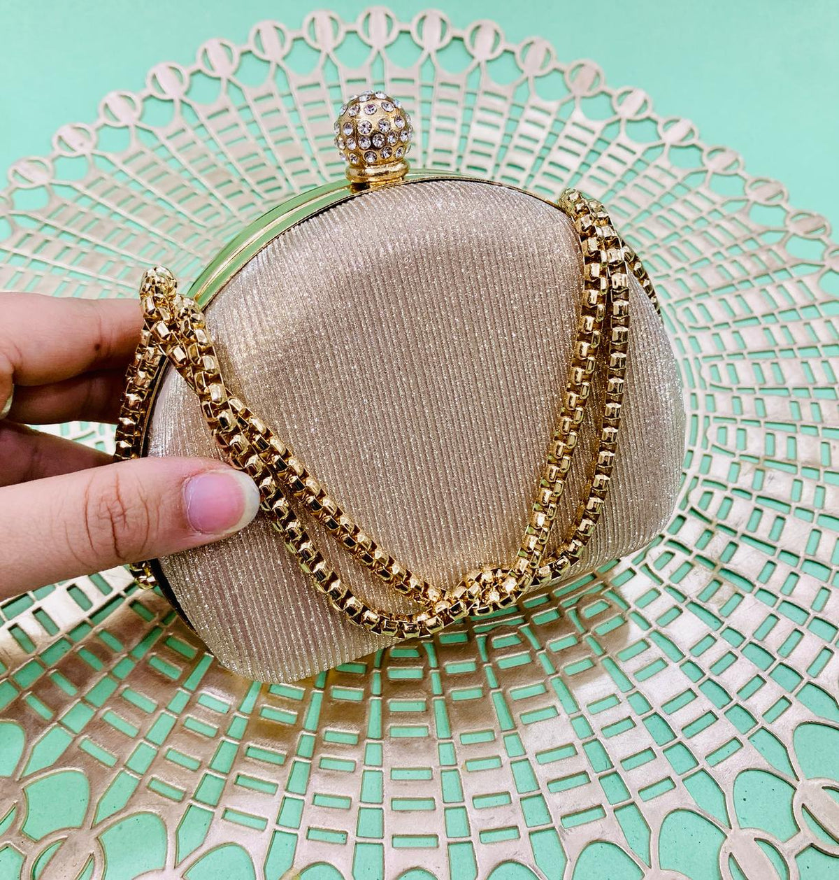 Fancy Clutch-10008 (Rose Gold)
