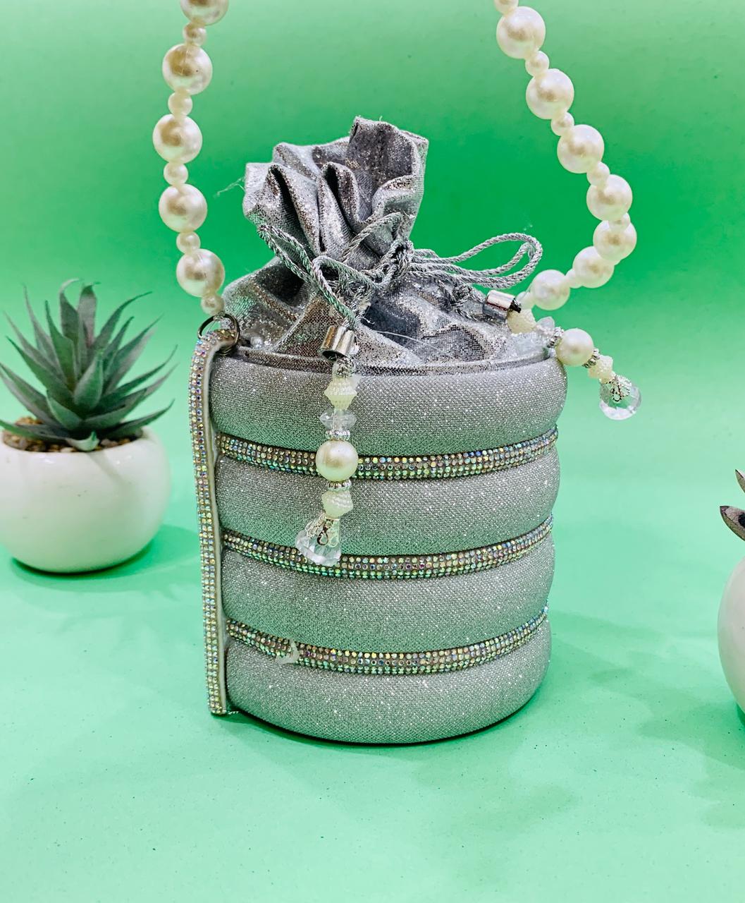 Potli Bags-01 (Silver)
