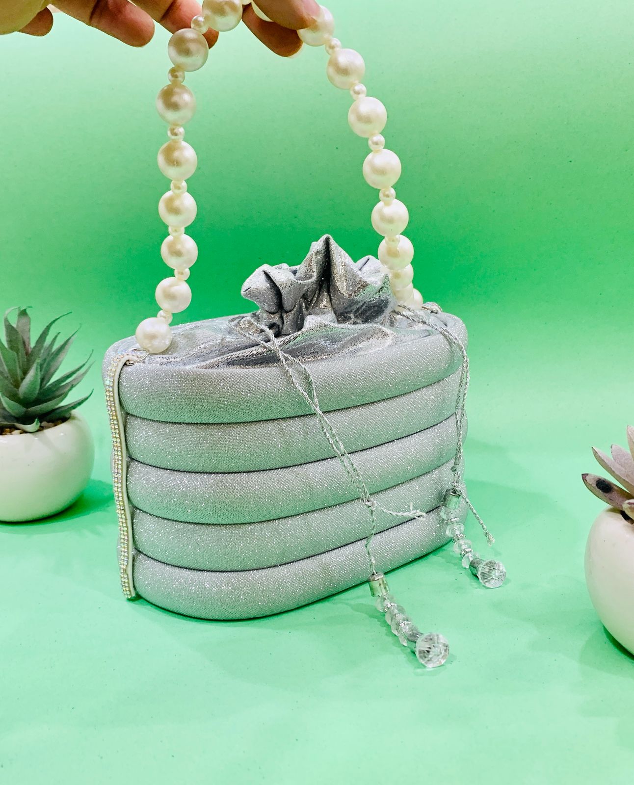 Potli Bags-02 (Silver)