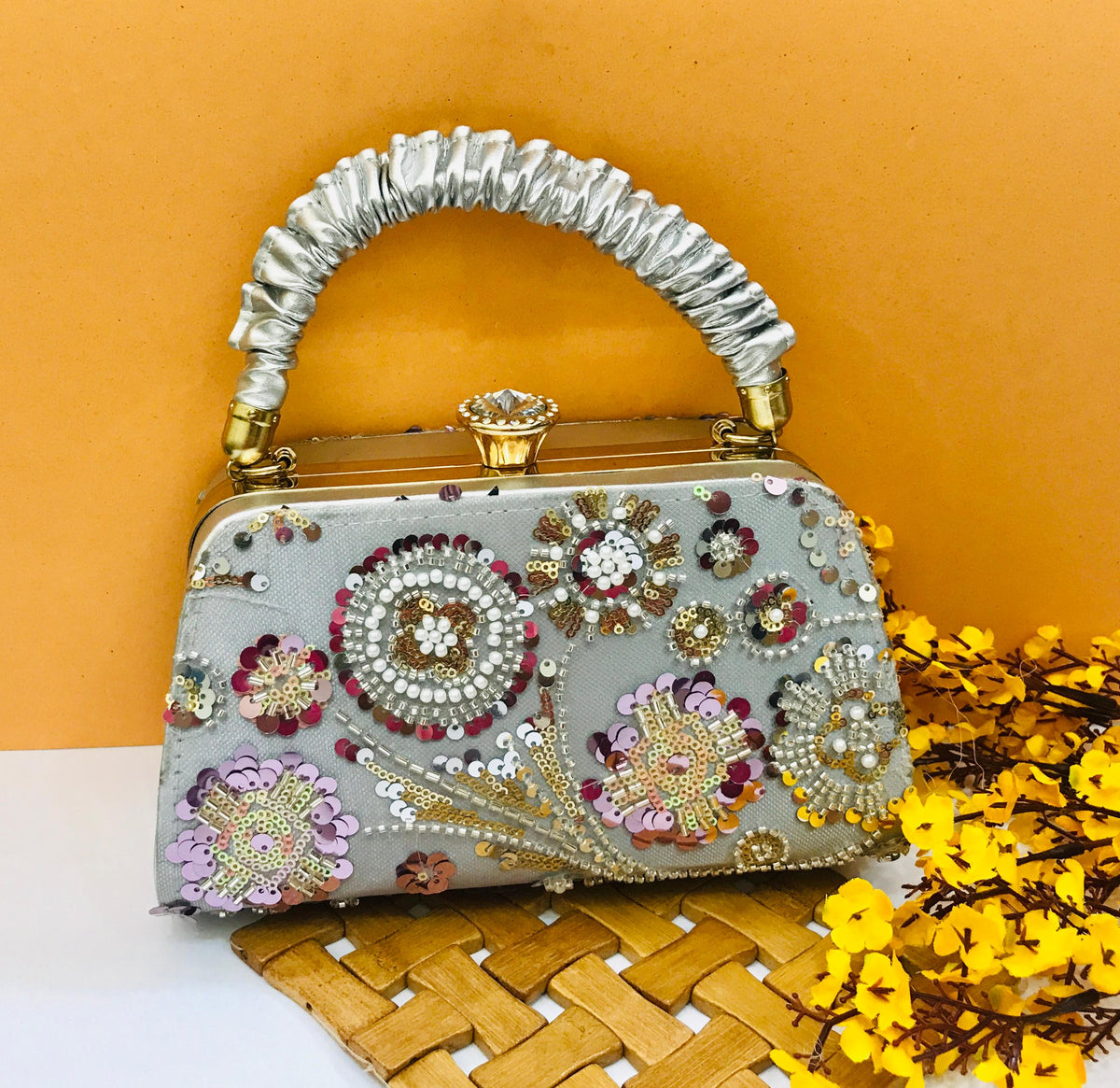Fancy Clutch-10034 (Silver)