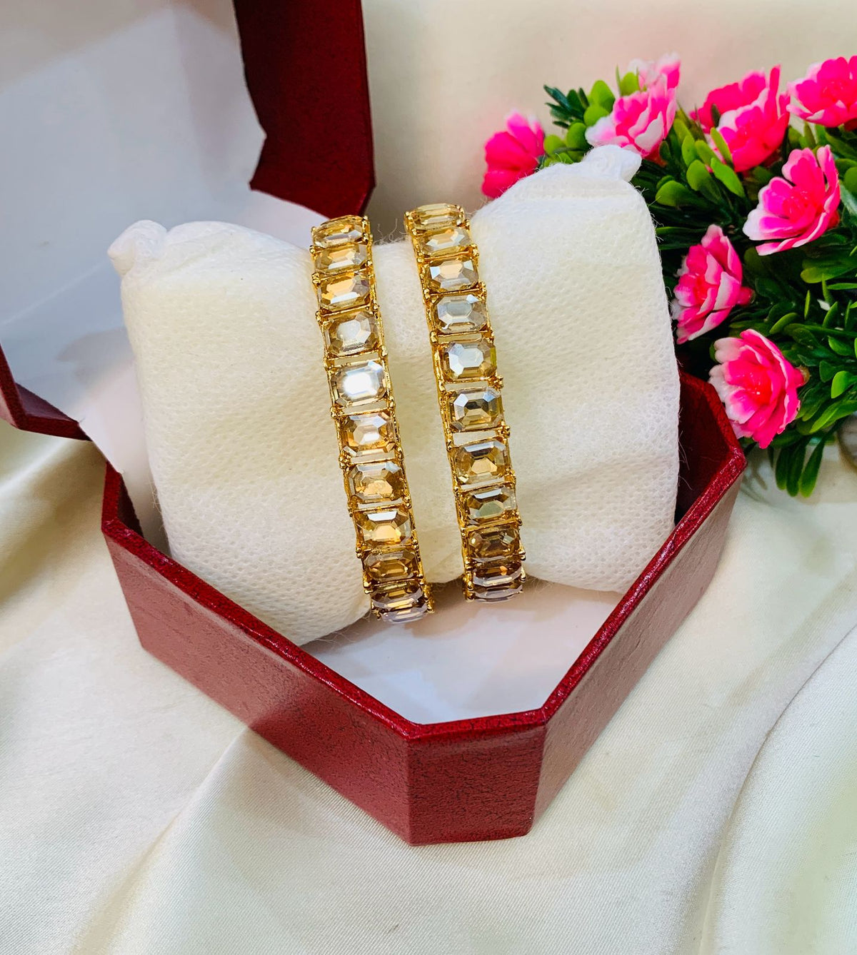 Zircon bangles-23 (Golden)