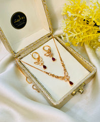 Zircon Locket Set-22 (Maroon)