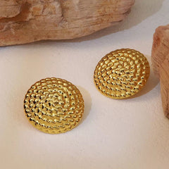 Stainless Steel Ear Studs-03 (Golden)