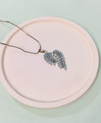 Zircon Pendant-272 (Silver/Mint Green)