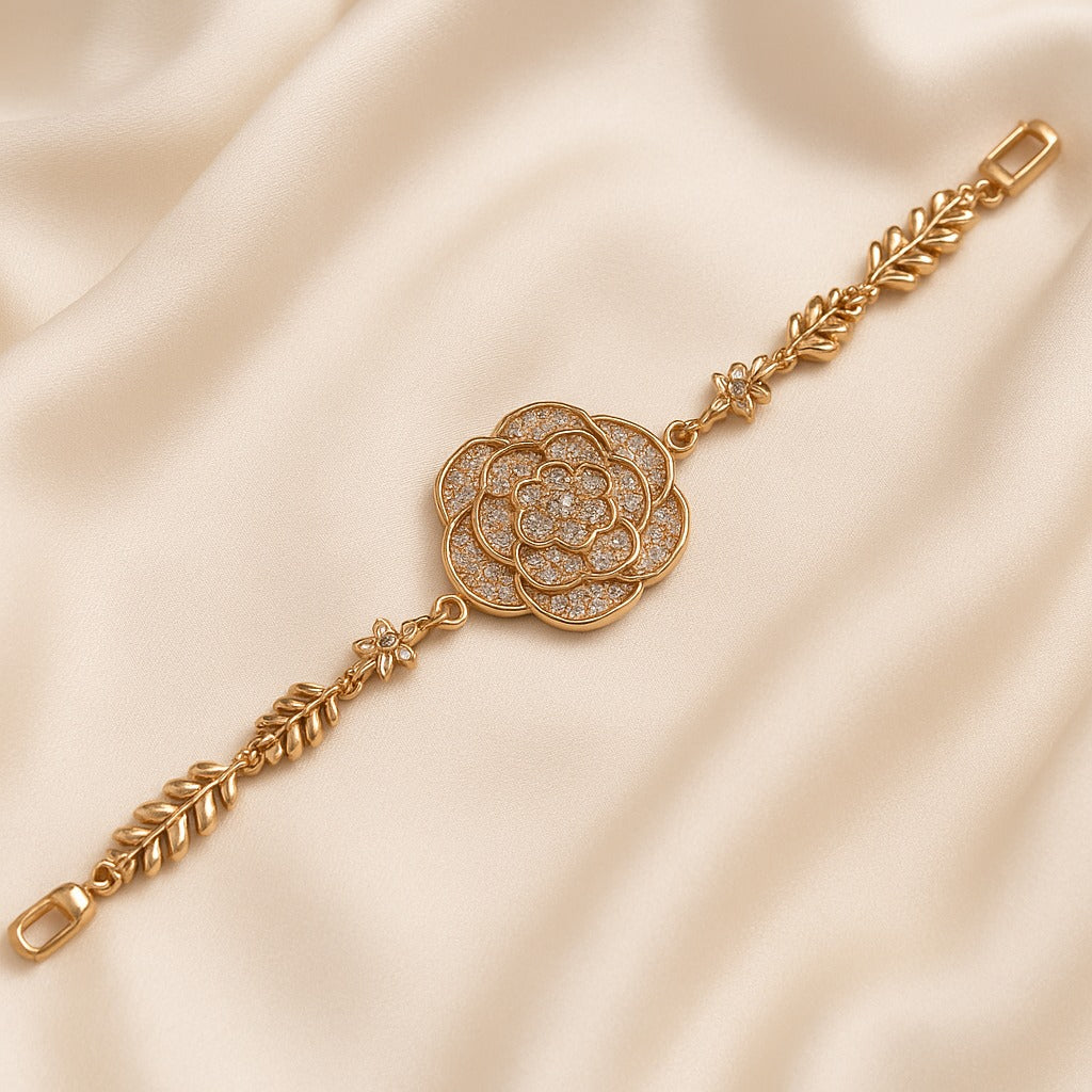 Zircon Bracelet-43 (Golden)