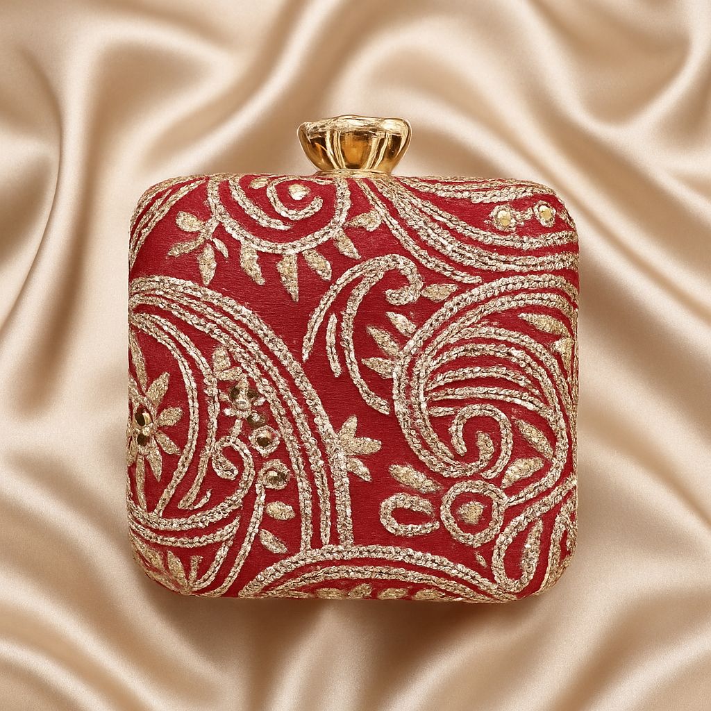 Fancy Clutch-10042 (Maroon)