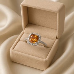 Zircon Ring-123 (Golden)