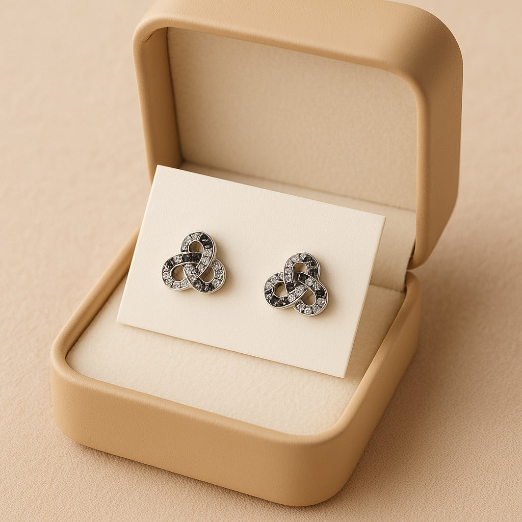 Zircon Fancy Studs-167 (Black)