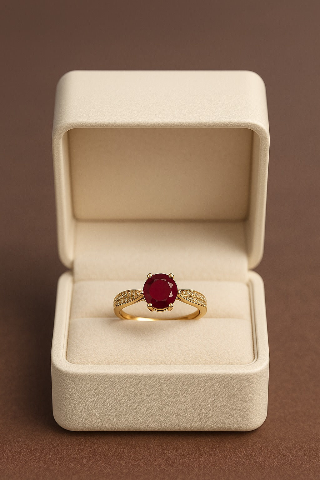 Zircon Ring-127 (Maroon)
