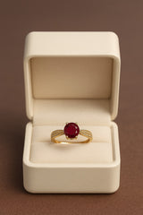 Zircon Ring-127 (Maroon)