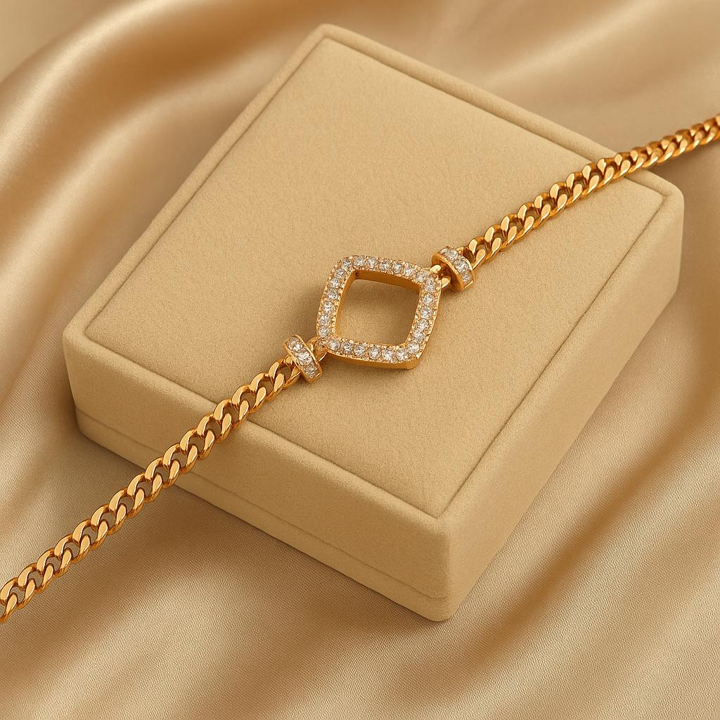 Zircon Bracelet-48 (Golden)