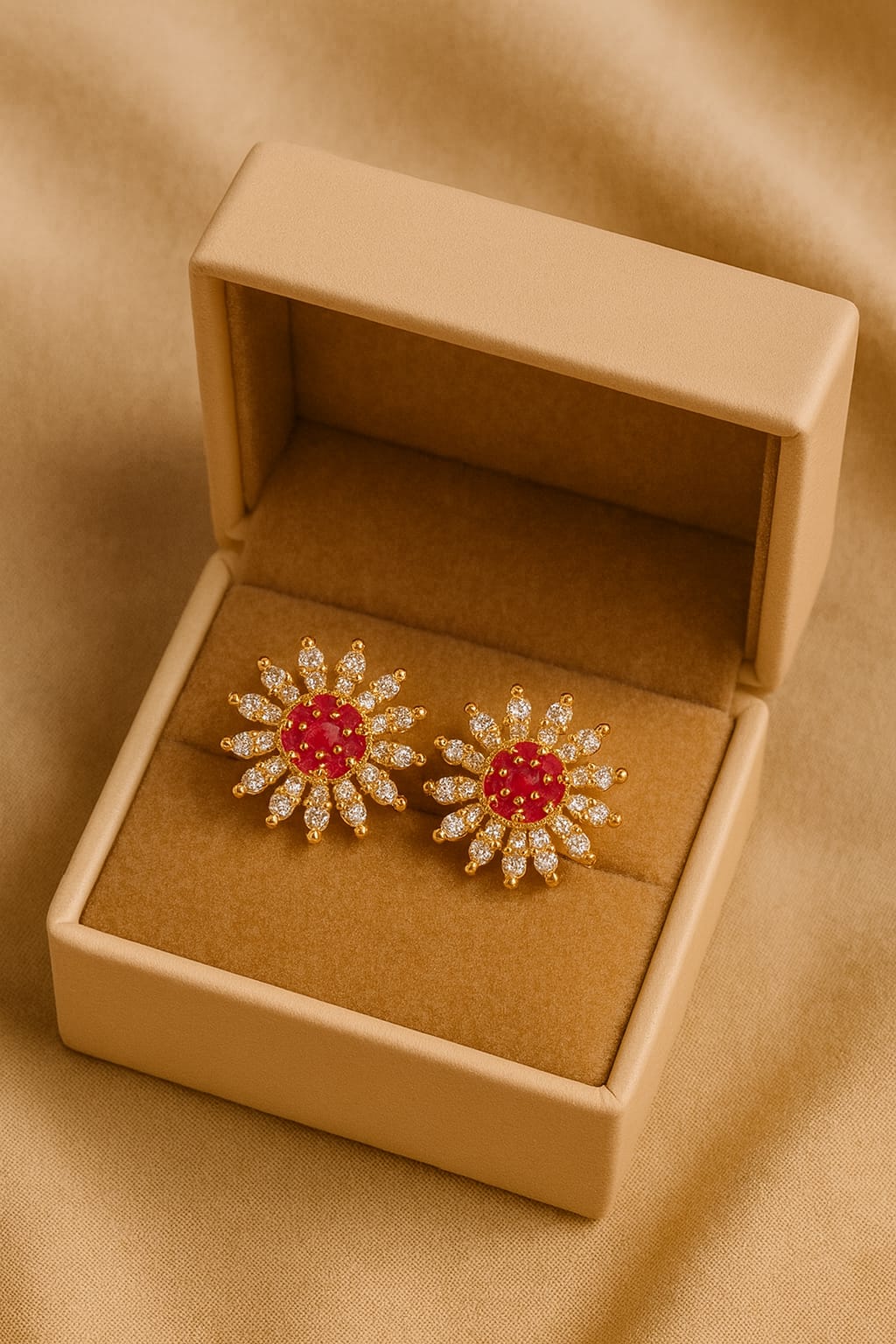 Zircon Fancy Studs-176 (Maroon)