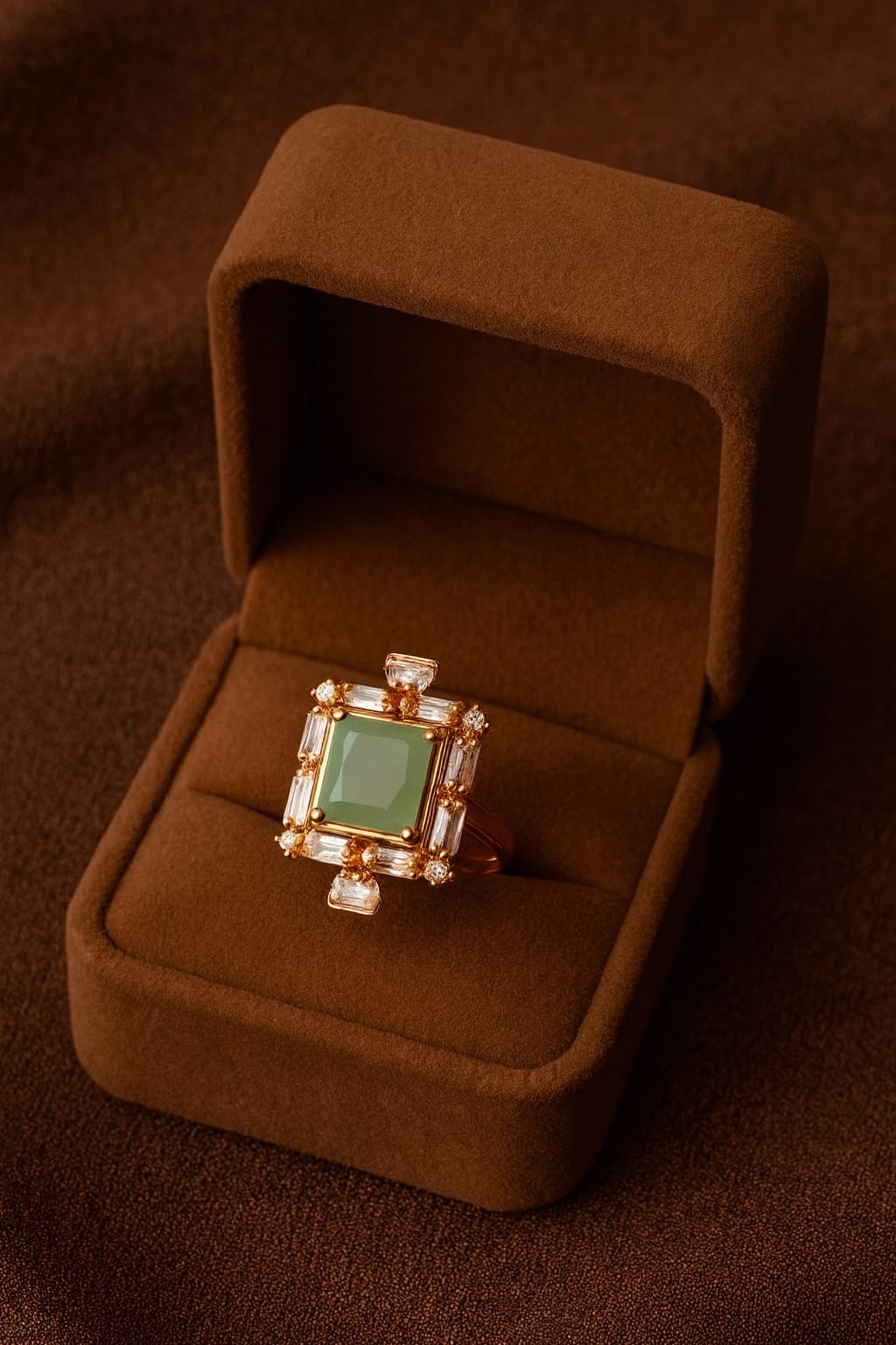 Zircon Ring-143 (Mint Green)