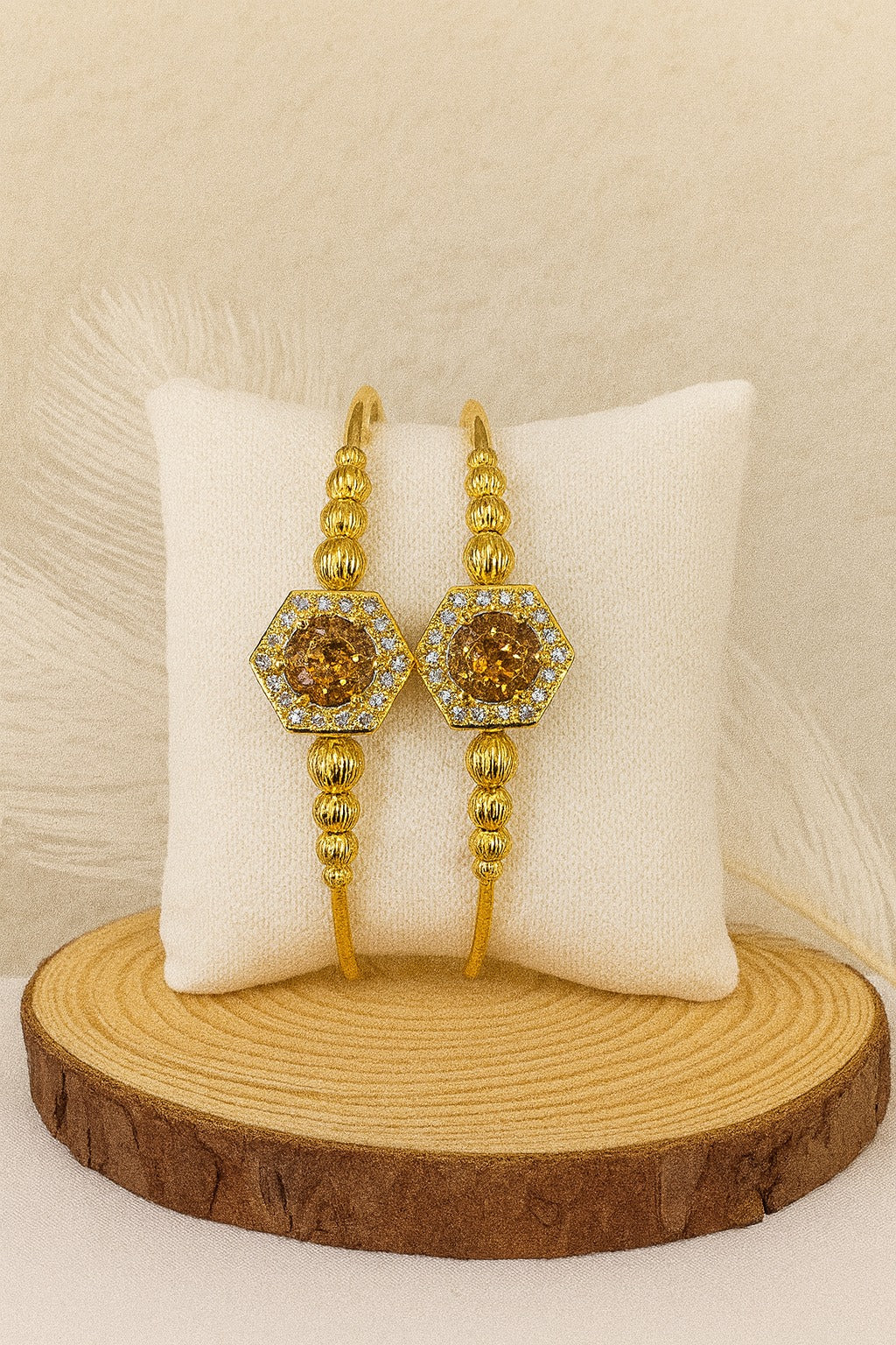 Adjustable Adult Bangle-96 (Golden)
