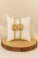 Adjustable Adult Bangle-93 (Matt Pink)