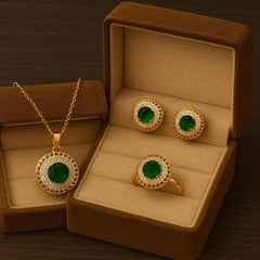 Zircon Locket Set-51 (Green)