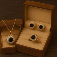Zircon Locket Set-51 (Black)