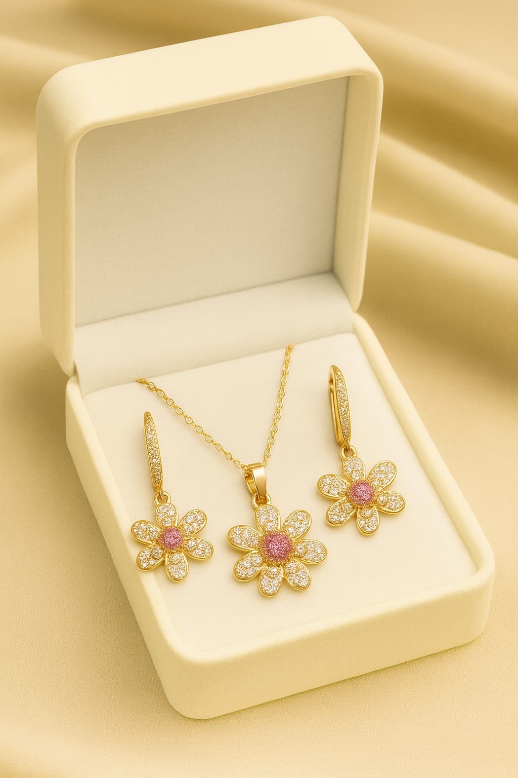 Zircon Locket Set-46 (Pink)