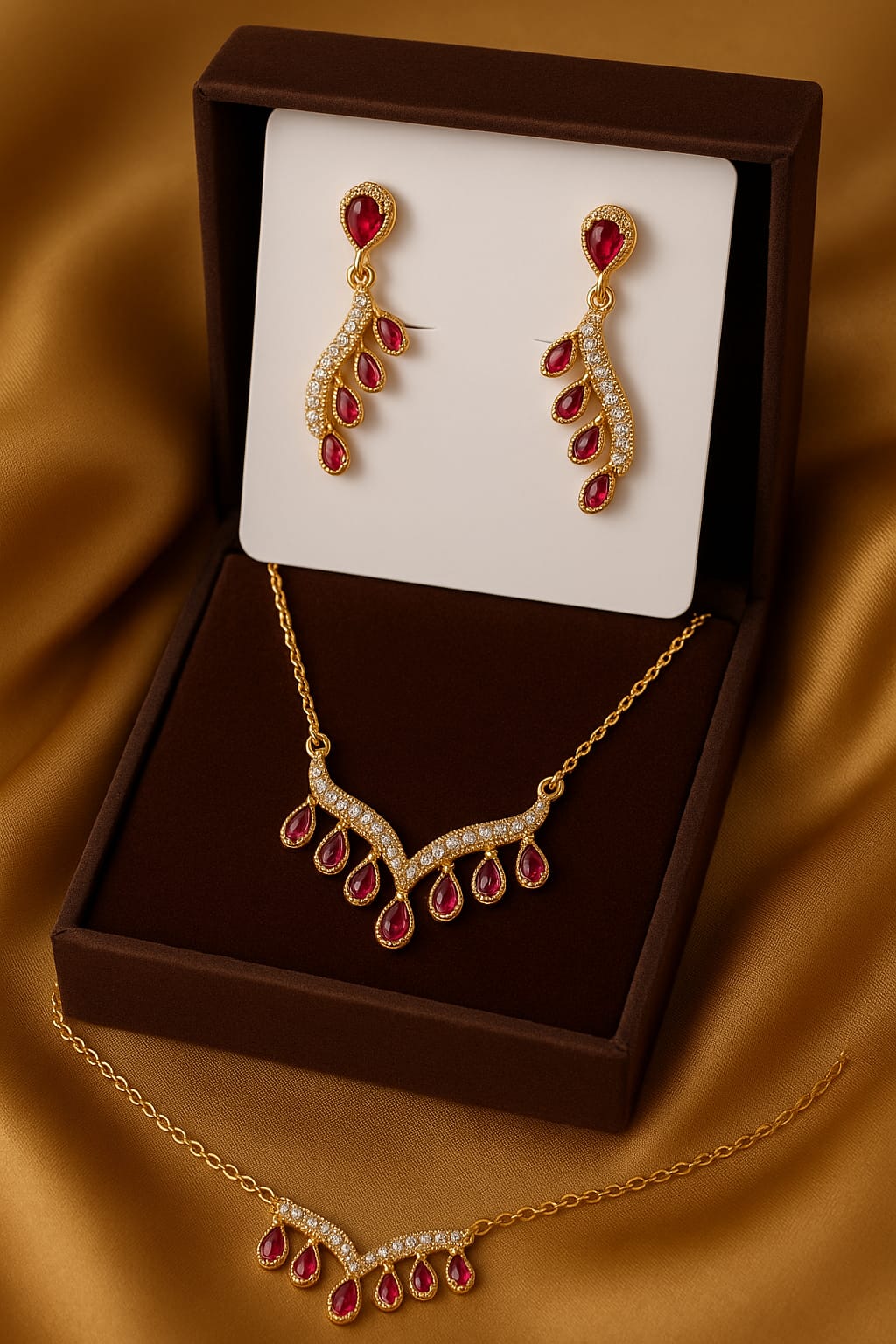 Zircon Locket Set-50 (Maroon)