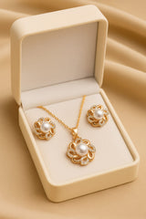 Zircon Locket Set-51 (Golden)