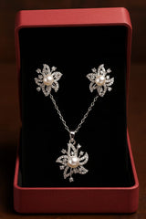 Zircon Locket Set-52 (Silver)