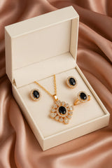 Zircon Locket Set-54 (Black)