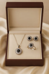 Zircon Locket Set-55 (Black)
