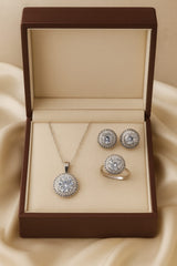 Zircon Locket Set-55 (Silver)