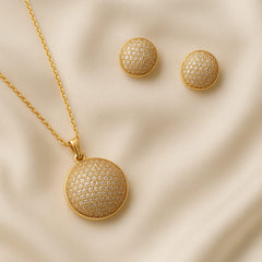 Zircon Locket Set-67 (Golden)