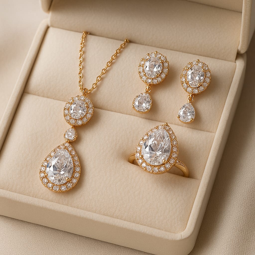 Zircon Locket Set-63 (White)