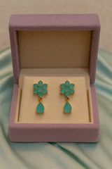 Zircon Earring-132 (Mint Green)