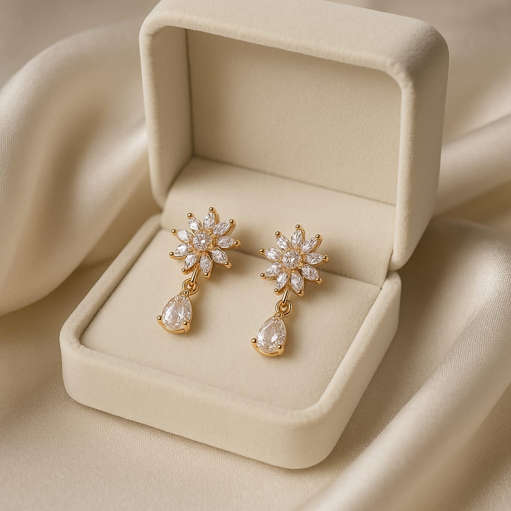 Zircon Earring-131 (White)