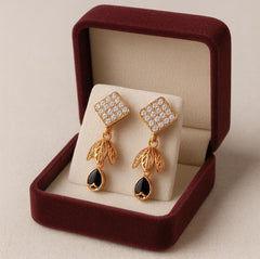 Zircon Earring-134 (Black)