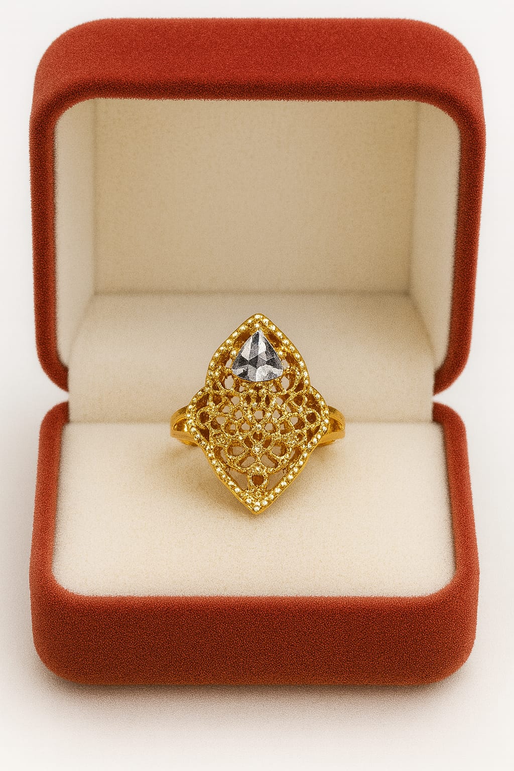 Gold Plated Ring -159 (Rhodium)