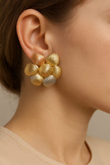 Stainless Steel Ear Studs-21 (Tri Colour)