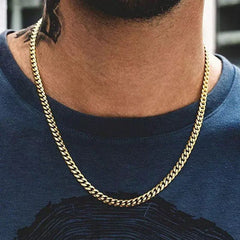 Gold Snake Chain-88 (Figaro Chain / Golden) Men's