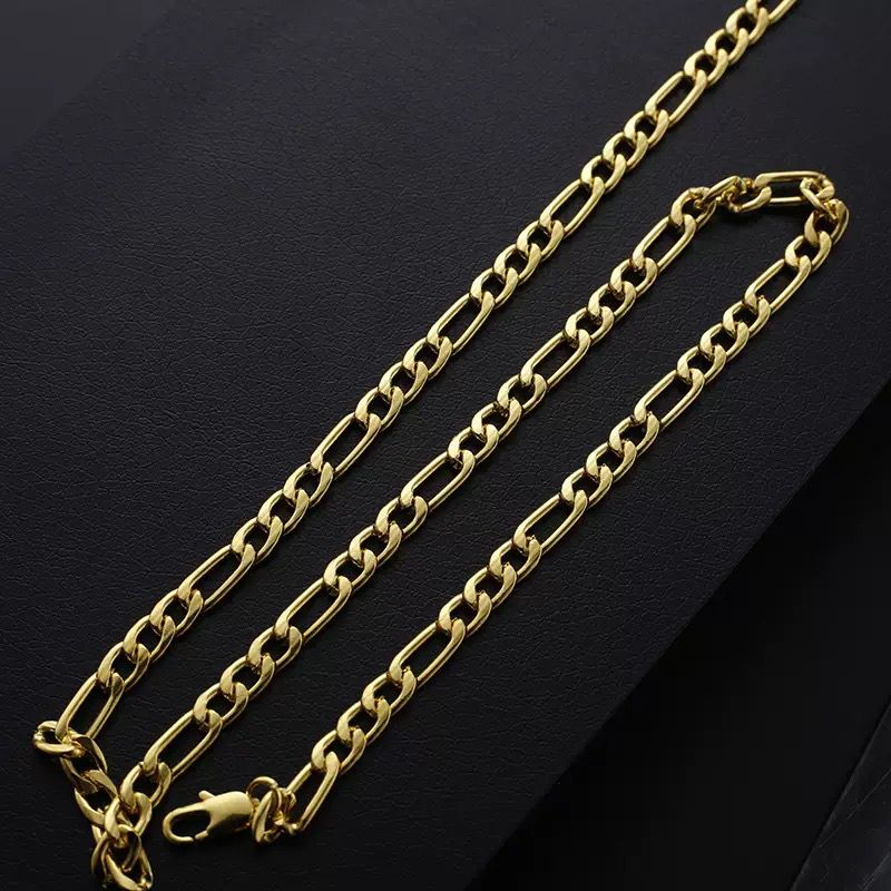 Gold Chain-91 (Figaro Chain / Golden)