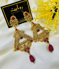 Fancy Earring-442 (Maroon)