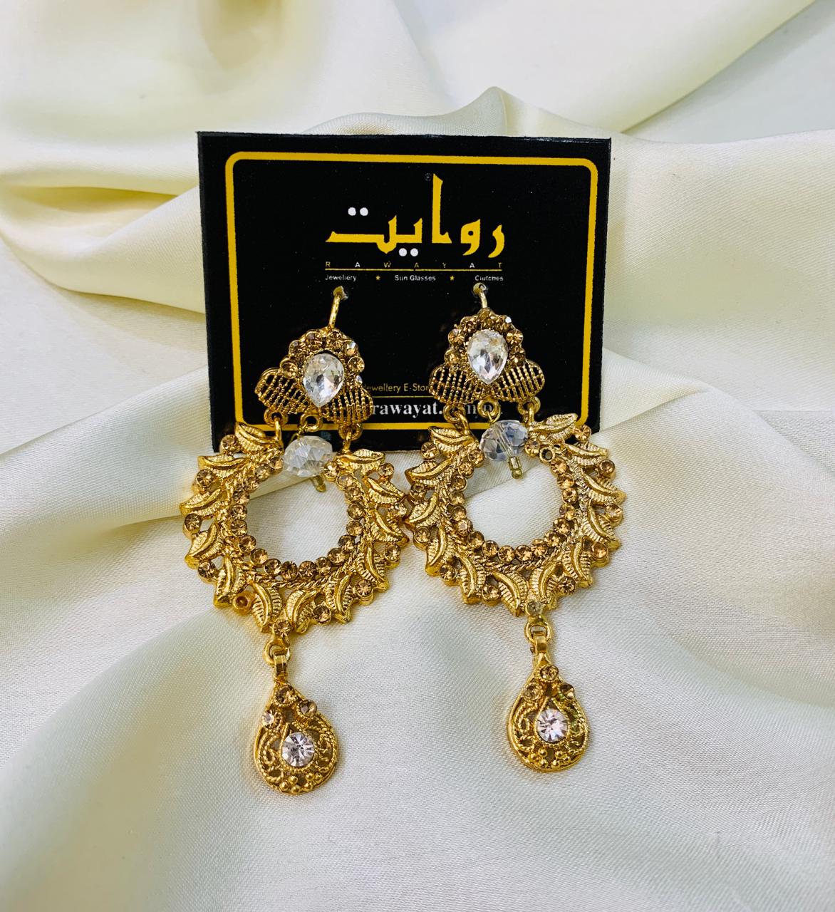 Fancy Earring-448 (White)