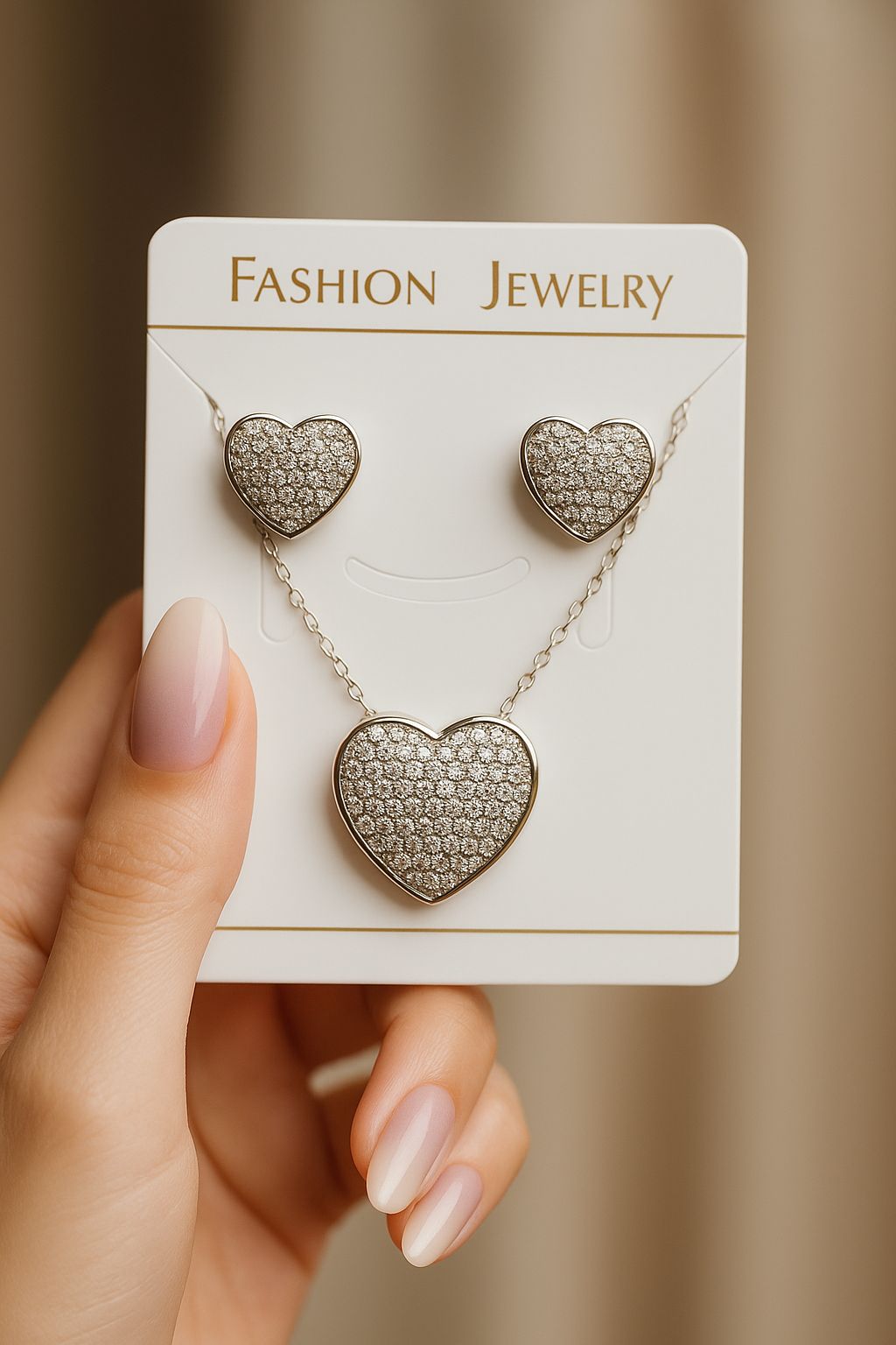 Zircon Locket Set-87 (Silver)