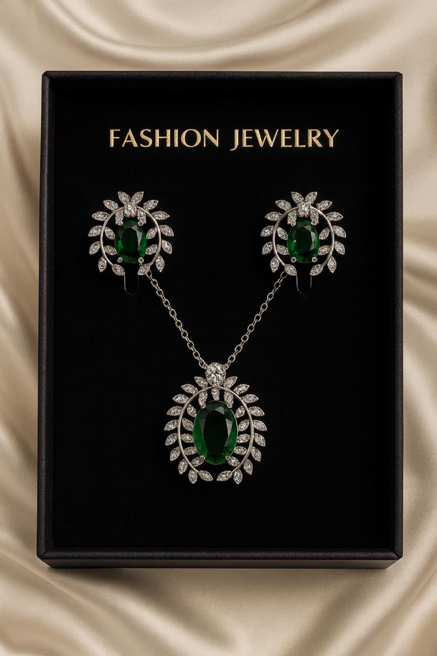 Zircon Locket Set-79 (Green)