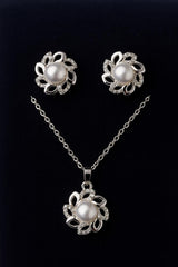 Zircon Locket Set-78 (Silver)