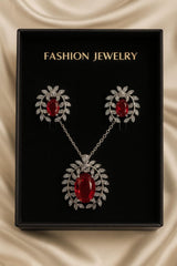 Zircon Locket Set-79 (Maroon)