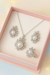 Zircon Locket Set-83 (Silver)