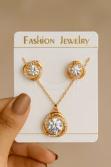 Zircon Locket Set-91 (White)
