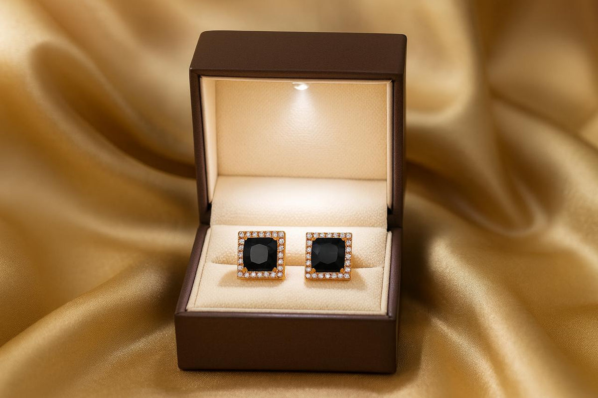 Zircon Fancy Studs-184 (Black)