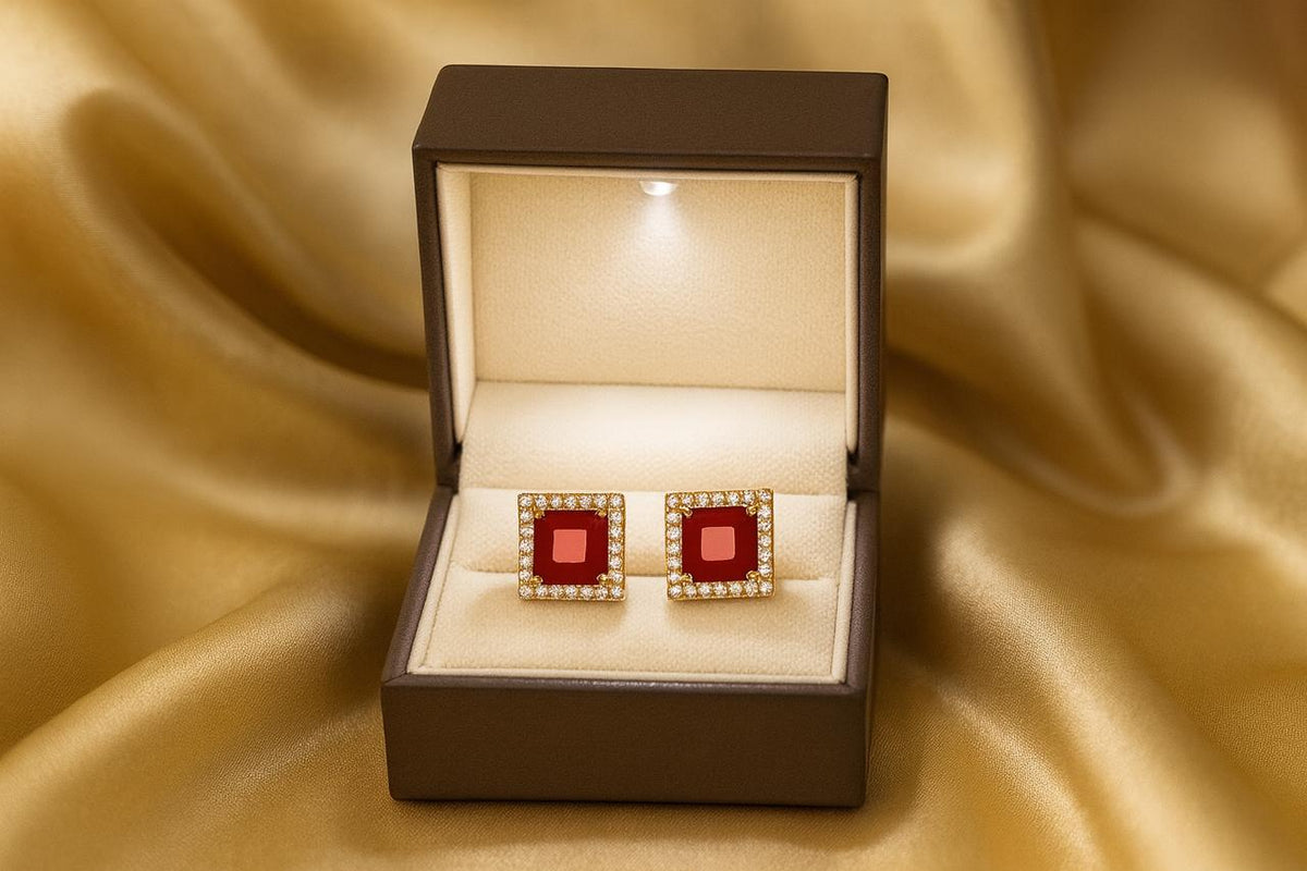 Zircon Fancy Studs-184 (Maroon)